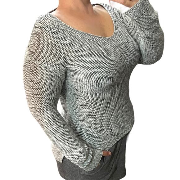 RD Style SMALL Tanja Whipstitch Open Back Pullover - Stitch Fix High Low Sweater - Picture 5 of 15